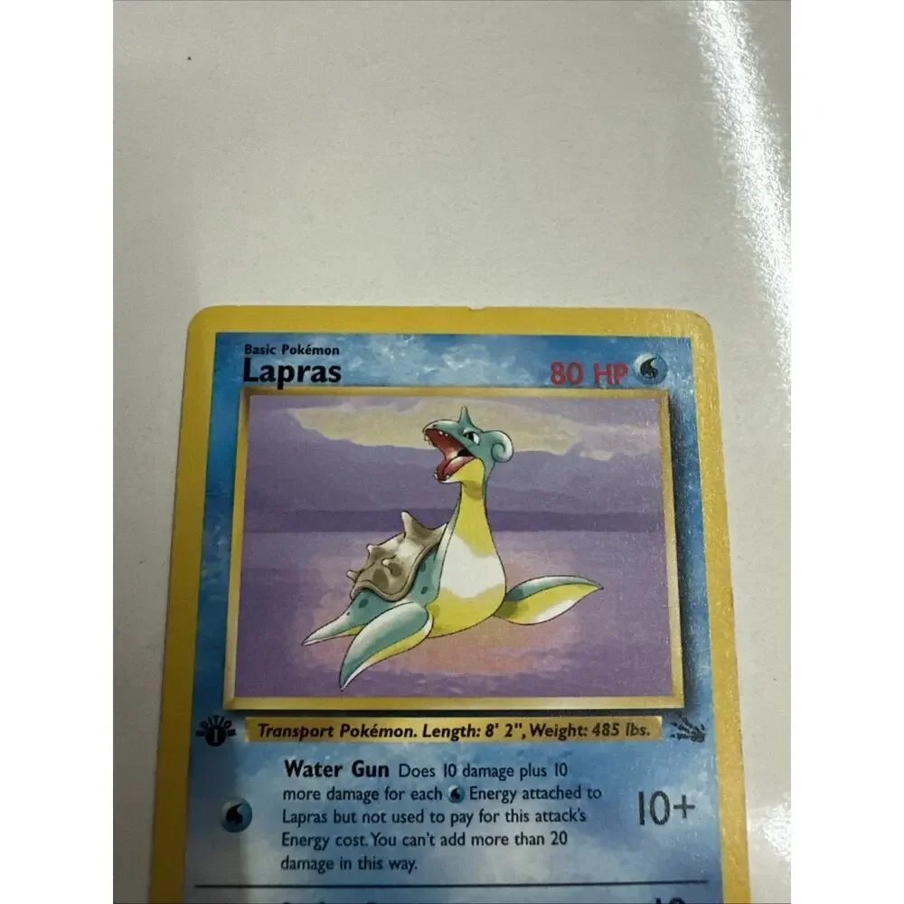 Pokemon Card Lapras 25/62 1st Edition Fossil Vintage Original WOTC 1999 MP